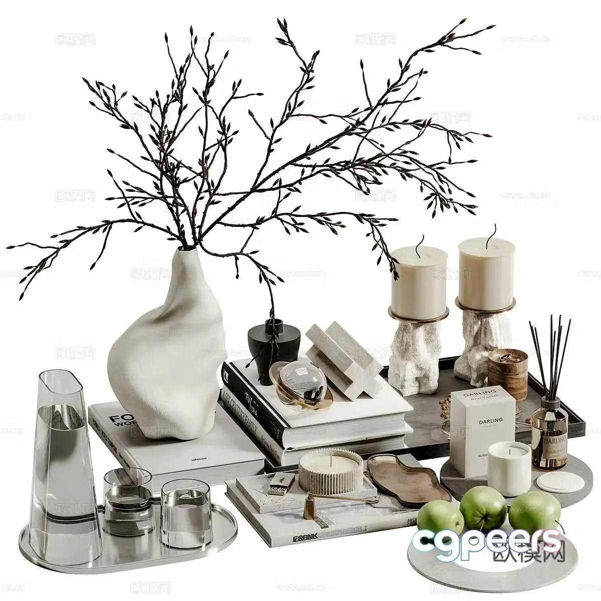 New Chinese style light luxury ornaments 3D model