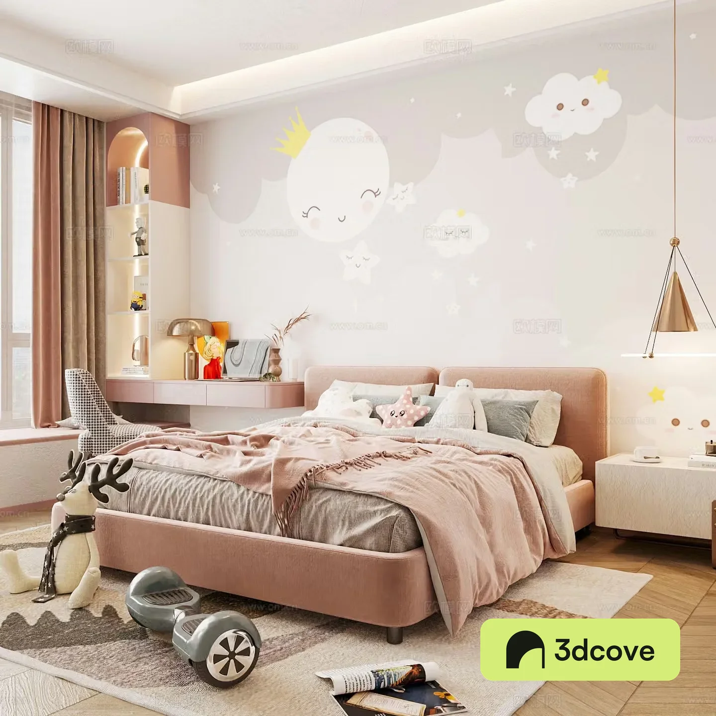 Modern children’s room boy’s room girl’s room children’s bed children’s wardrobe children’s desk