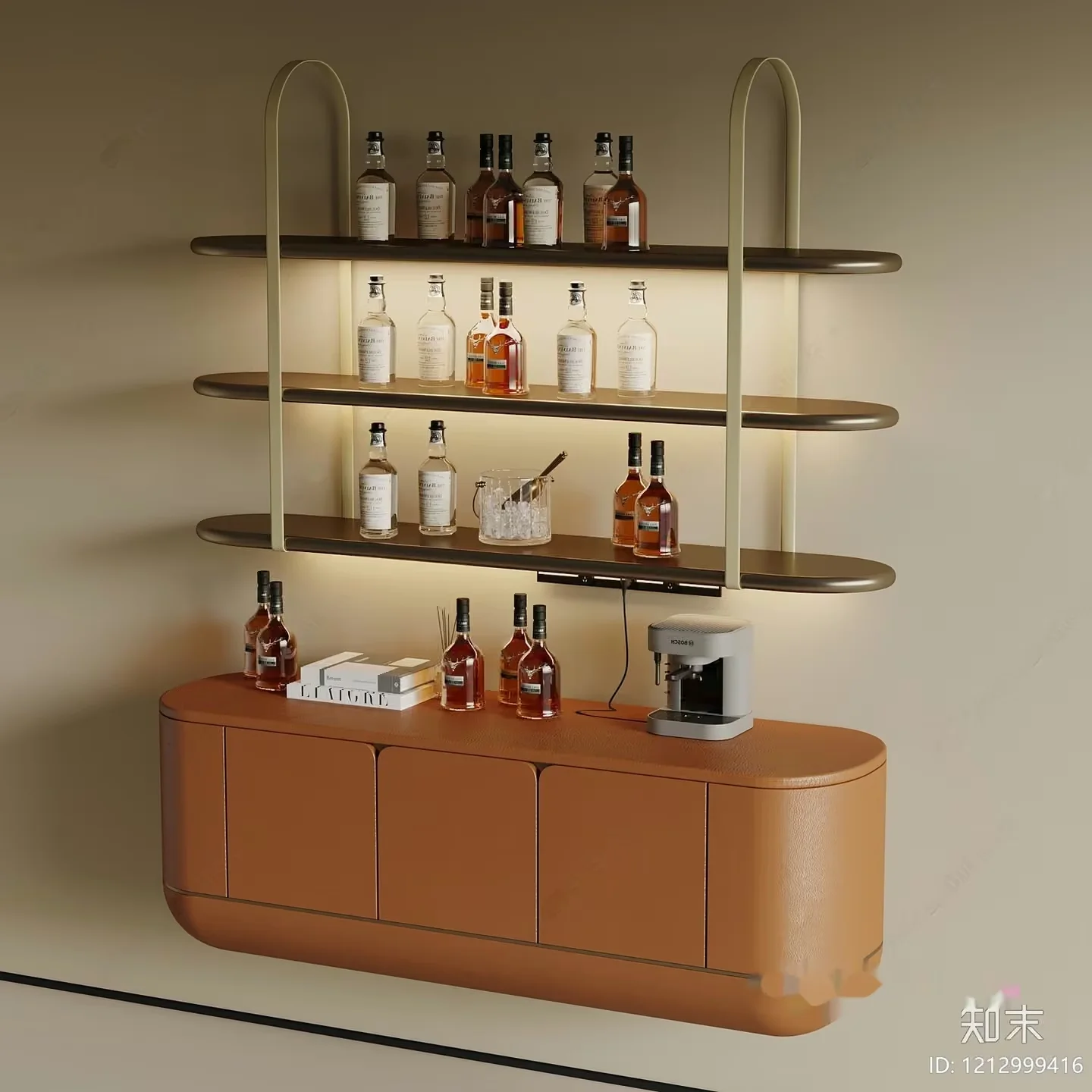Modern Bar Area 3D Model – 13226 – VRAY Render