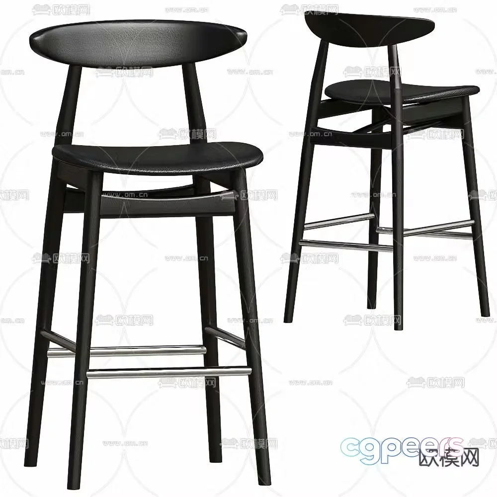 bar stool bar stool high stool 3d model