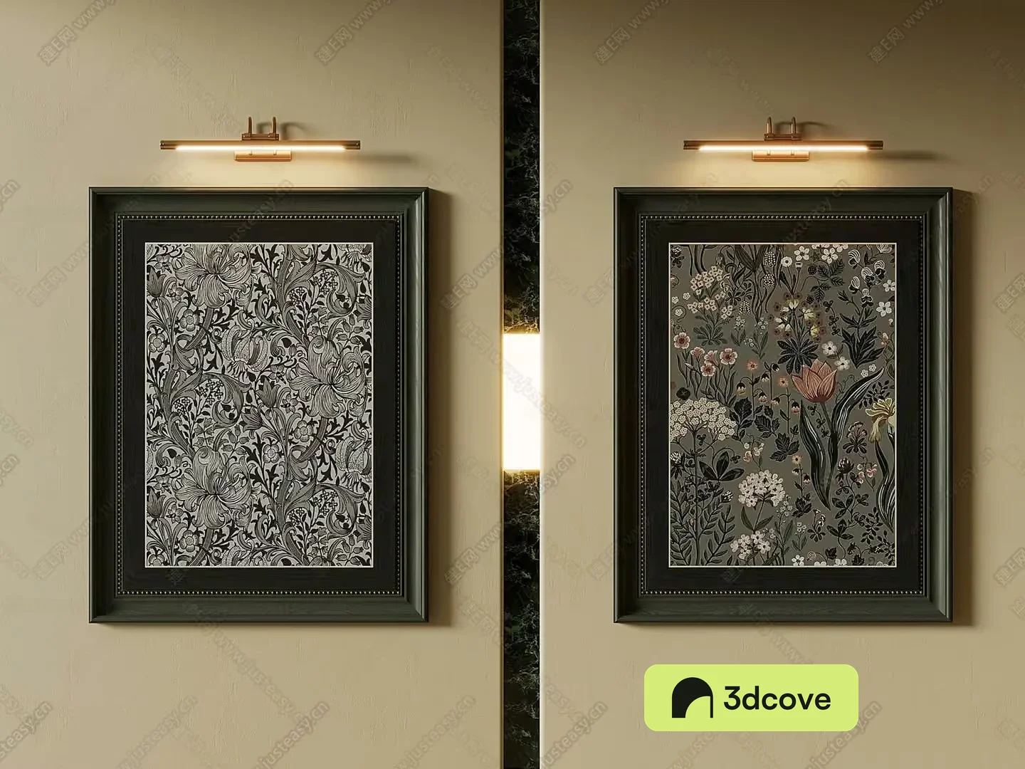 Two Framed Floral Prints