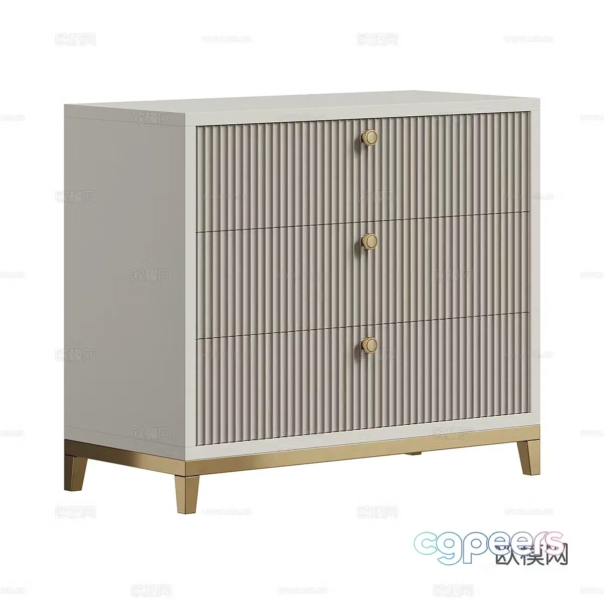 Modern bedside table 3d model