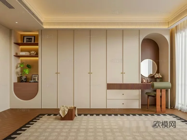Modern Bedroom Furniture 3D Model – 18231 – VRAY Render