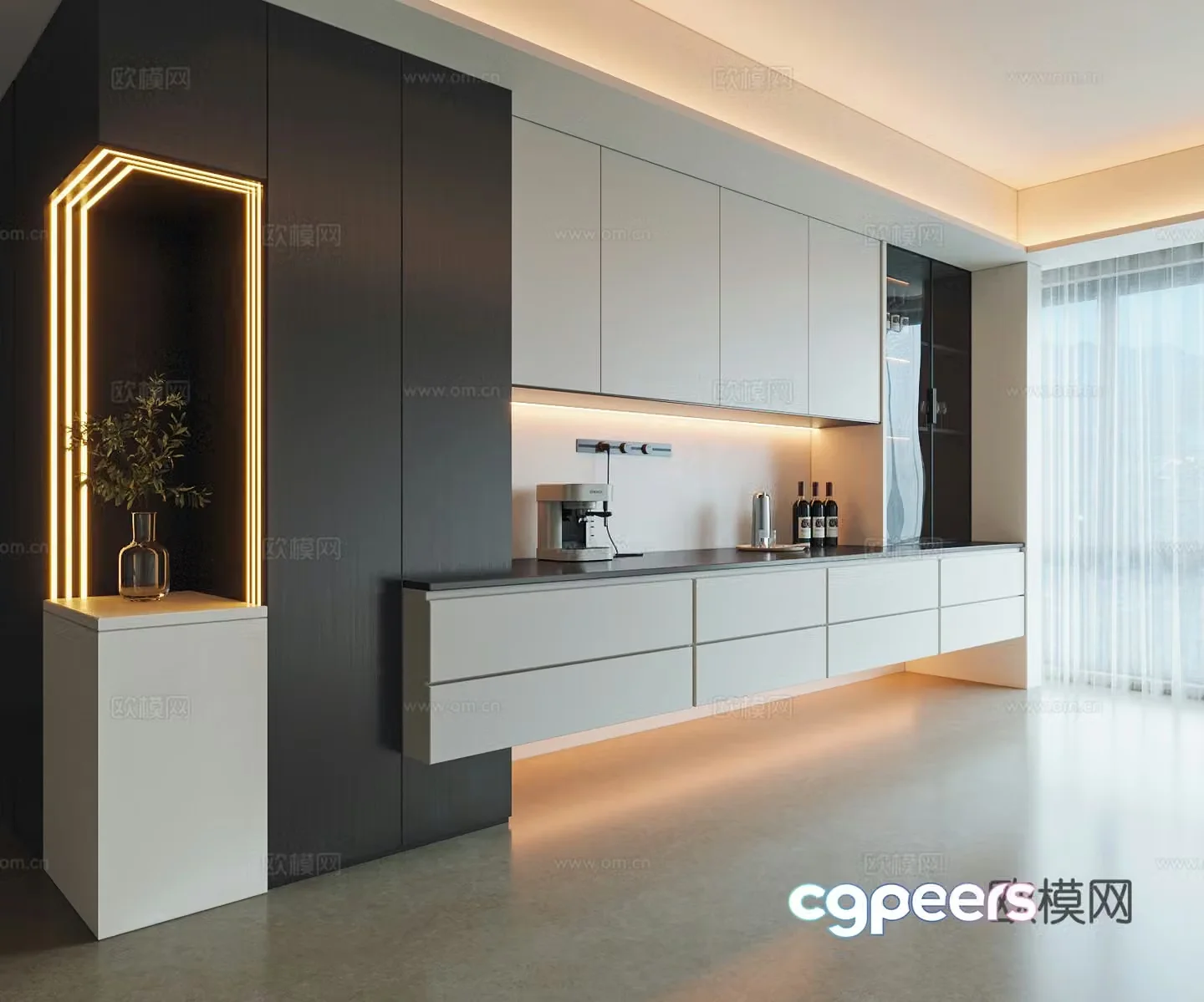 Modern Italian sideboard 3D model
