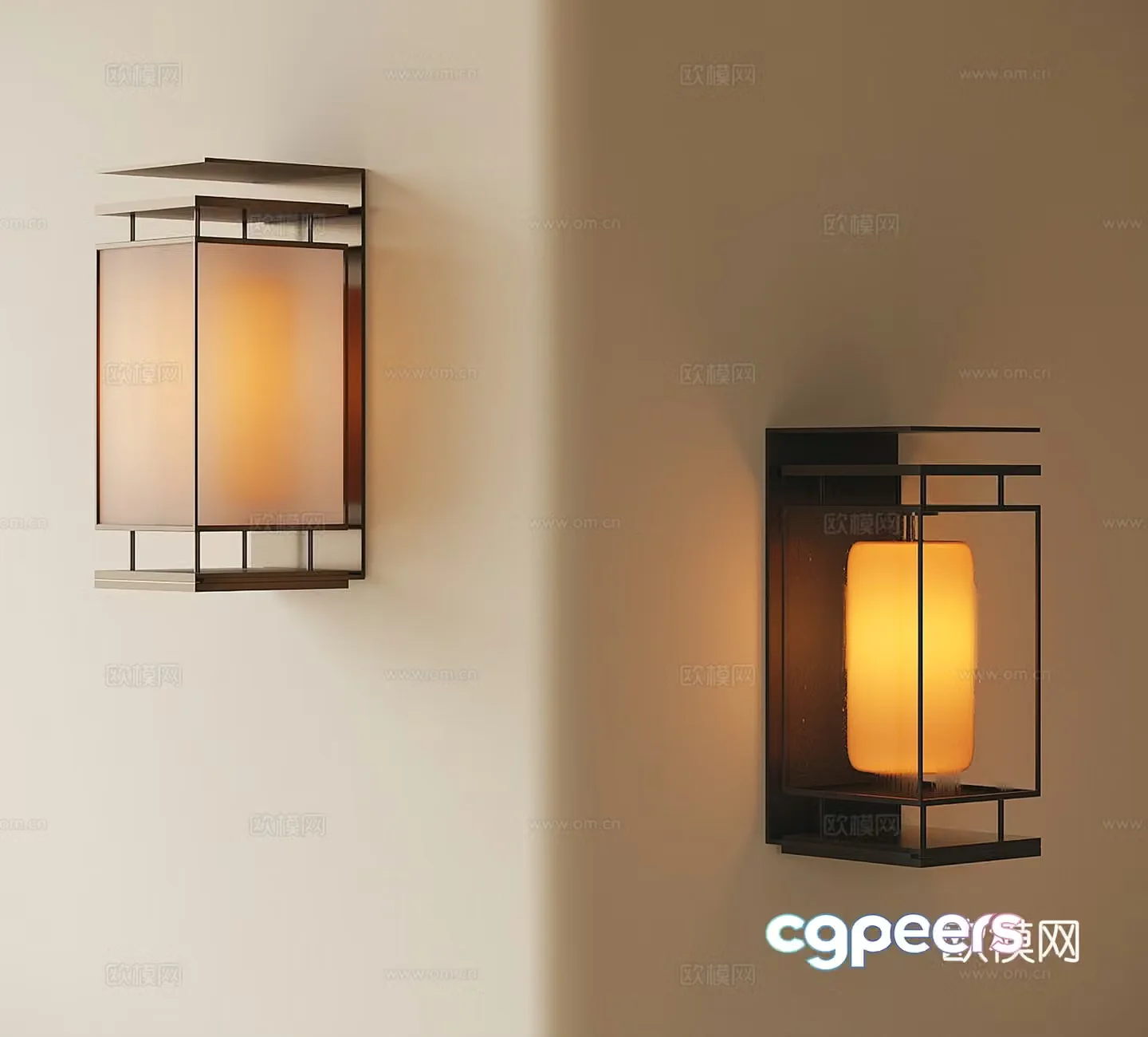 New Chinese wall light 3D model