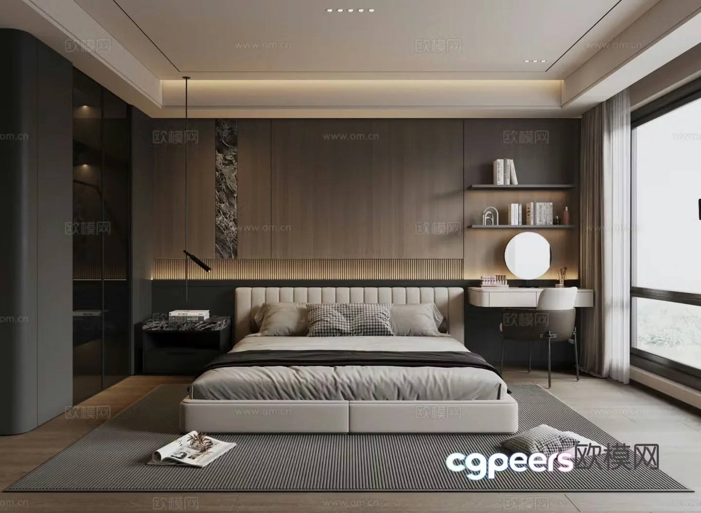 Italian style bedroom master bedroom 3d model