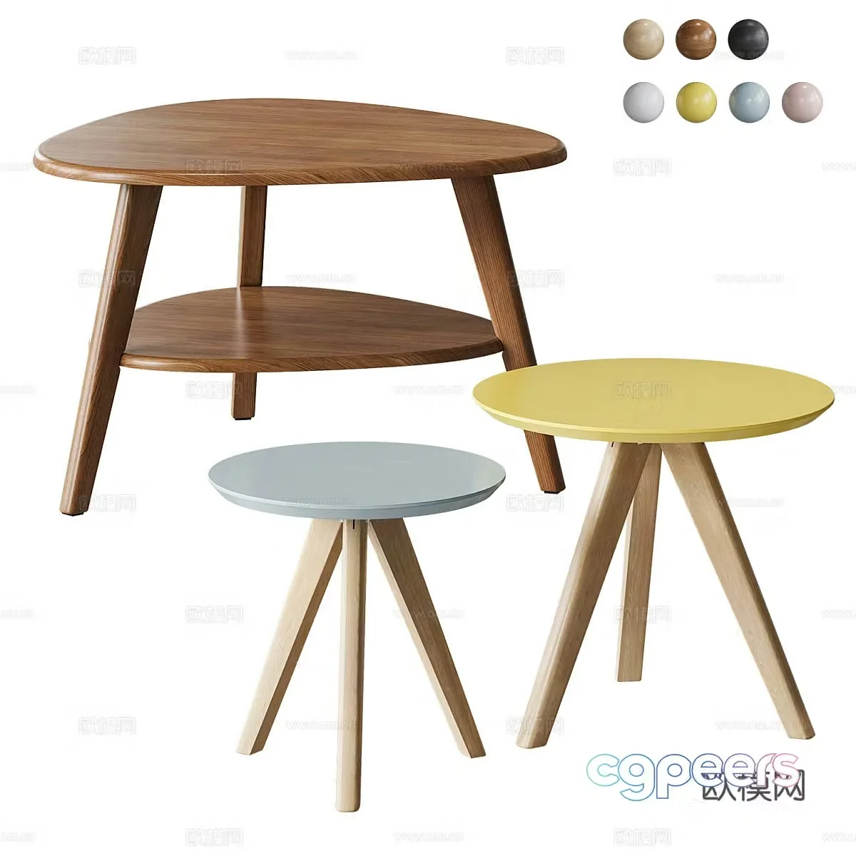 Modern Nordic Jackson Medley Coffee Table 3D Model