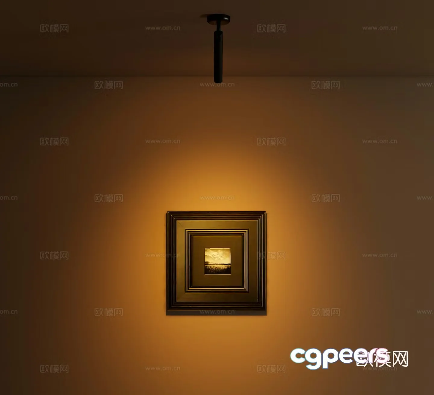 Modern downlight shooting light atmosphere light installation 3D model