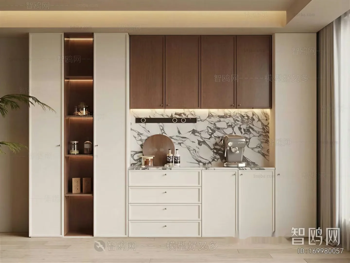 Modern Kitchen 3D Model – 18495 – VRAY Render