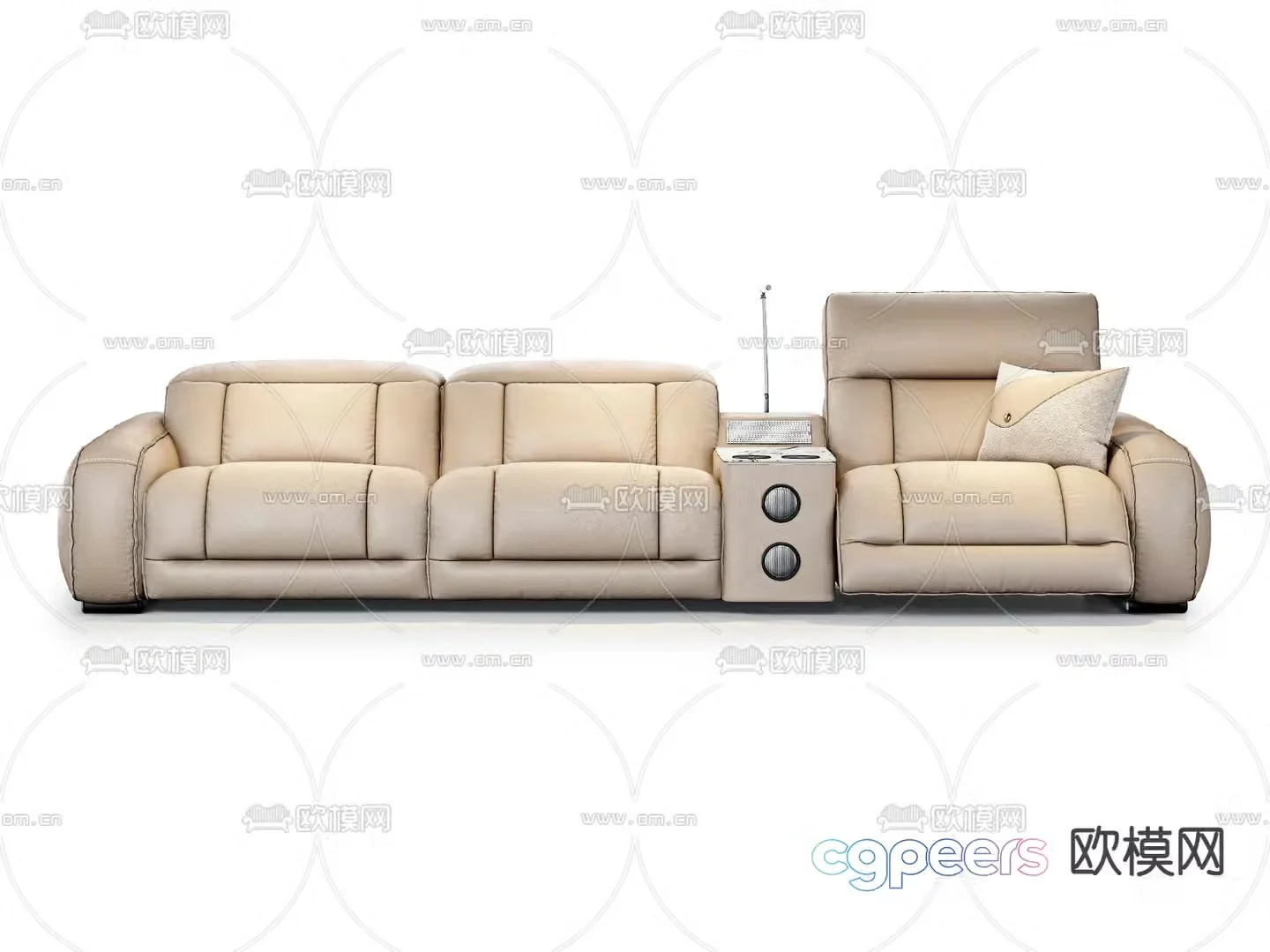 MaxDivani multifunctional sofa three-seat sofa 3d model