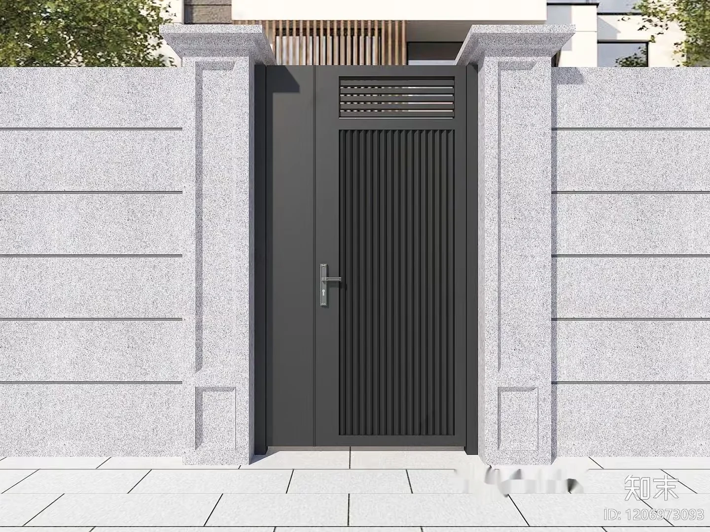 A Gray Door 3D Model – 12535 – VRAY Render
