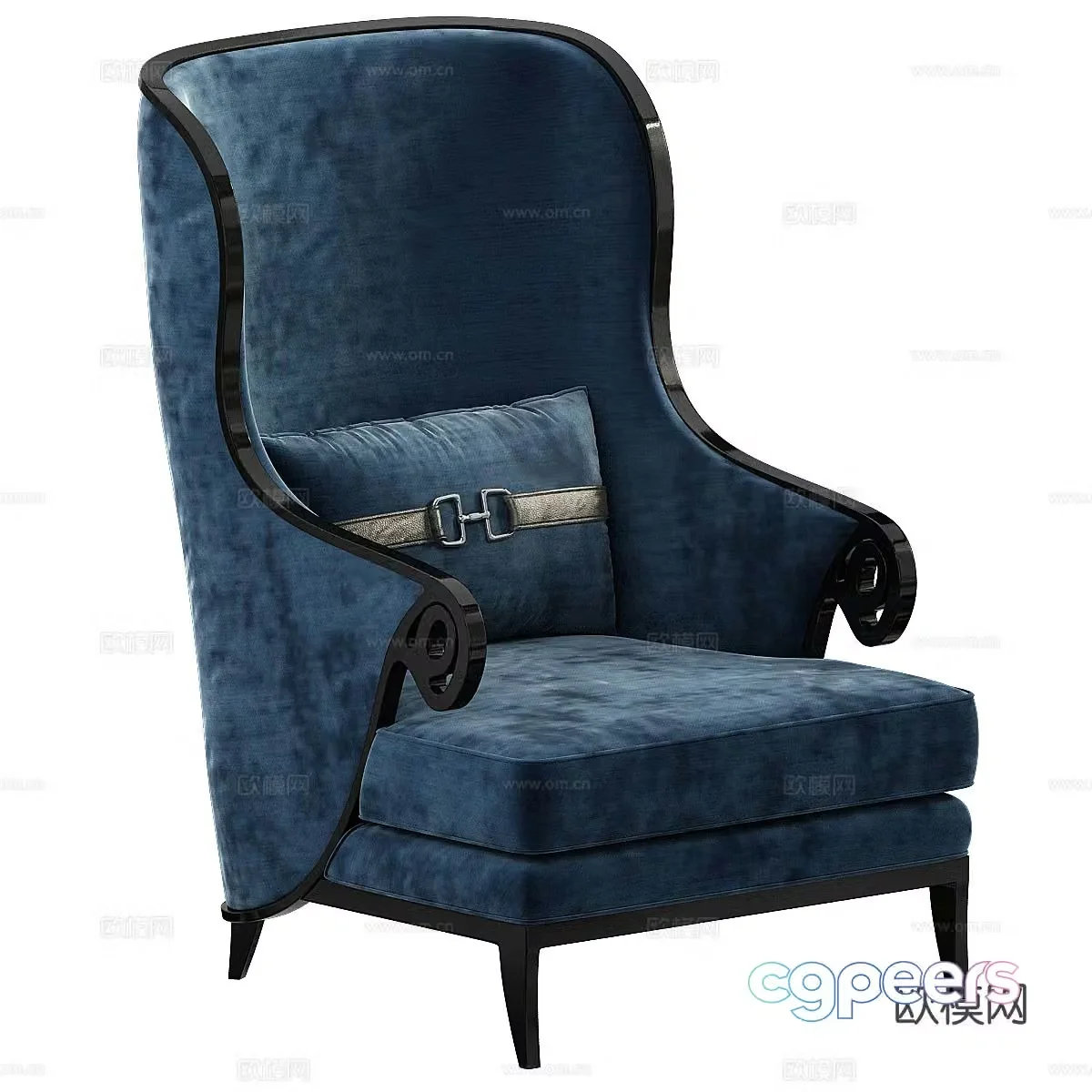 Single sofa armrest sofa 3d model