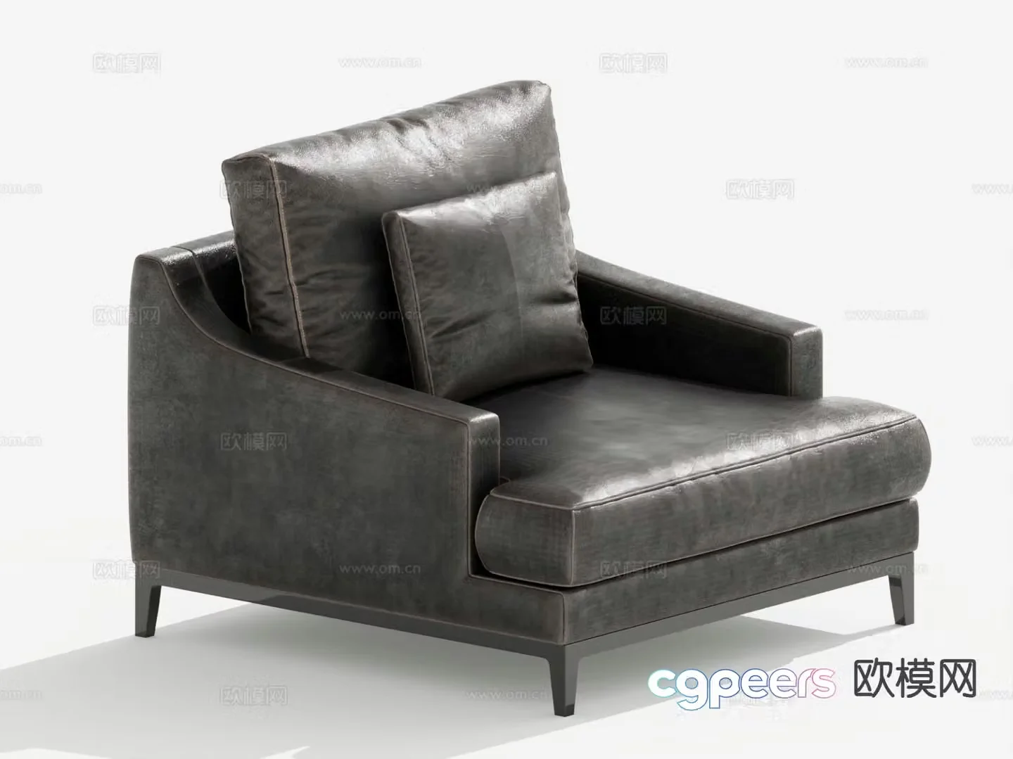Italian single sofa casual sofa 3d model
