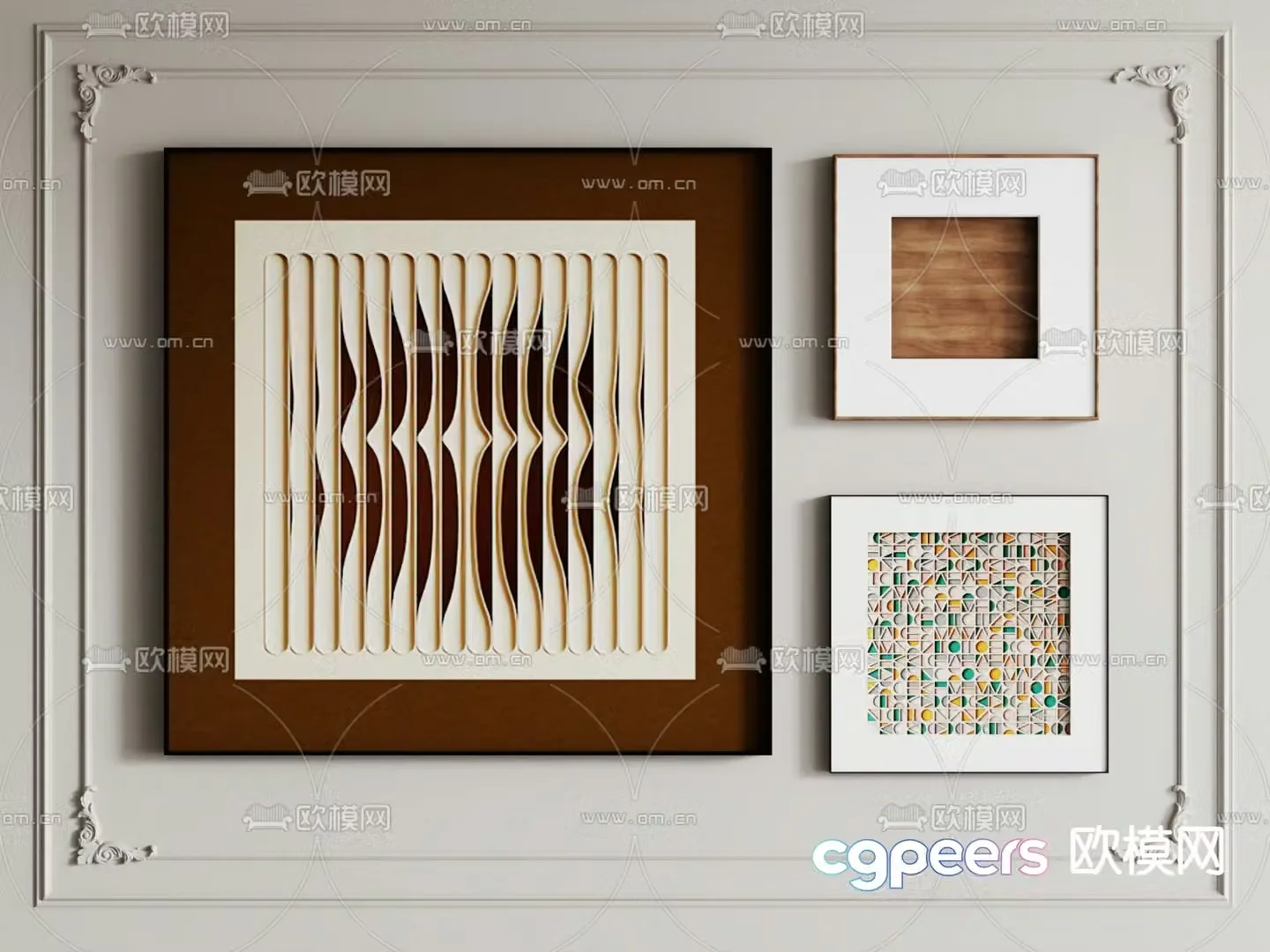 Texture painting Retro painting Abstract painting Decorative painting 3d model