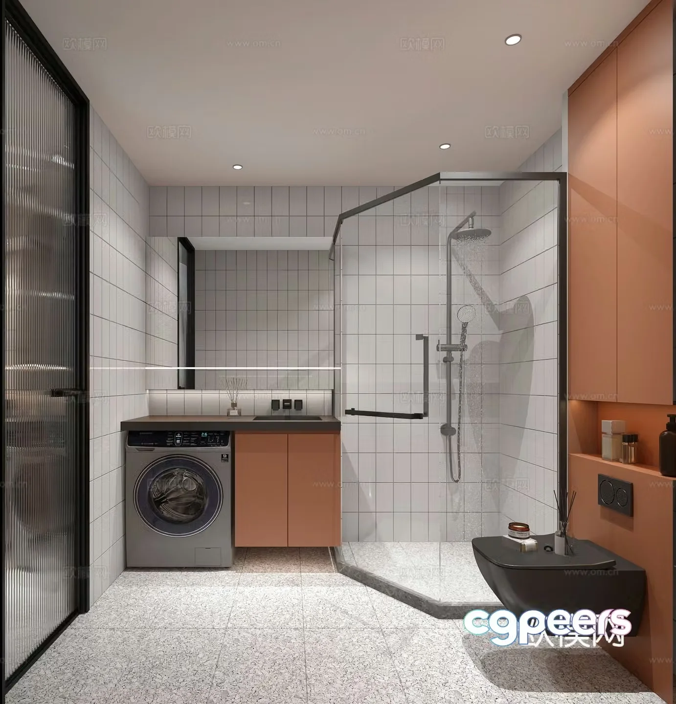 Modern bathroom bathroom 3d model