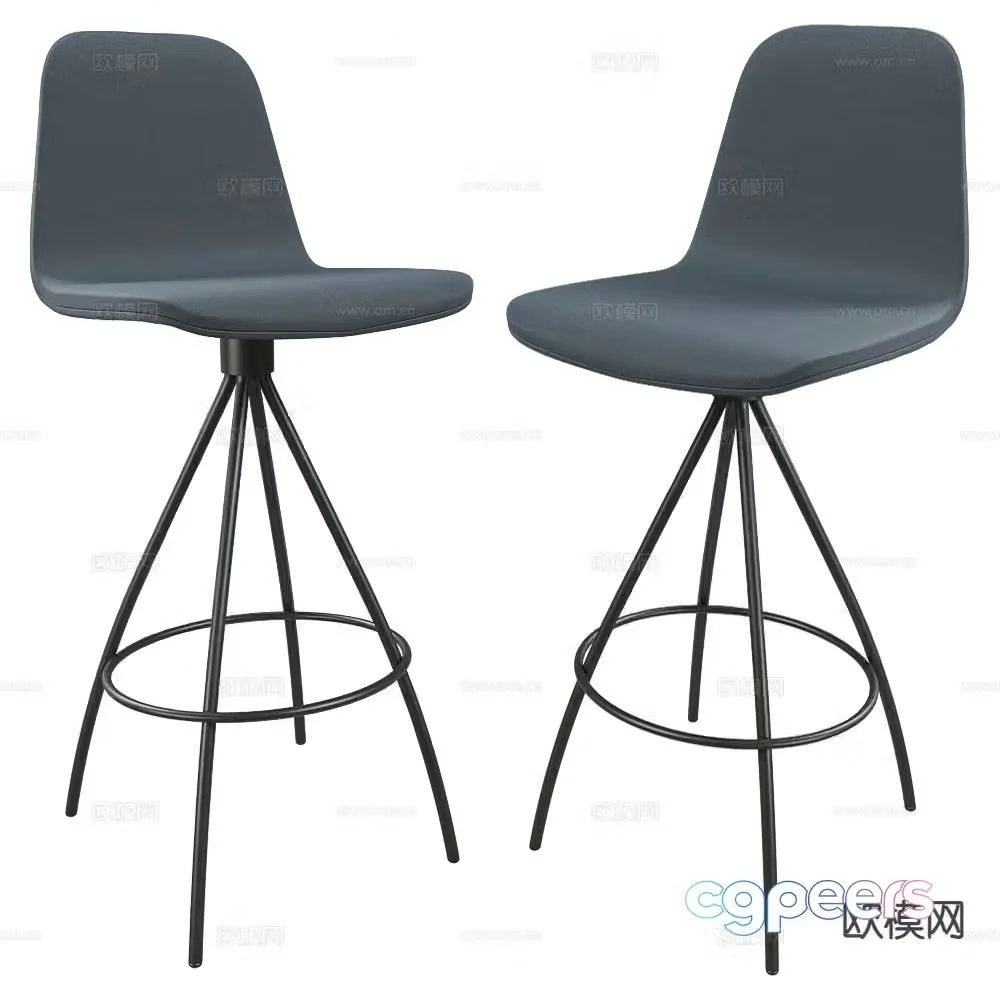 CANCIO Nordic minimalist bar stool bar stool 3D model