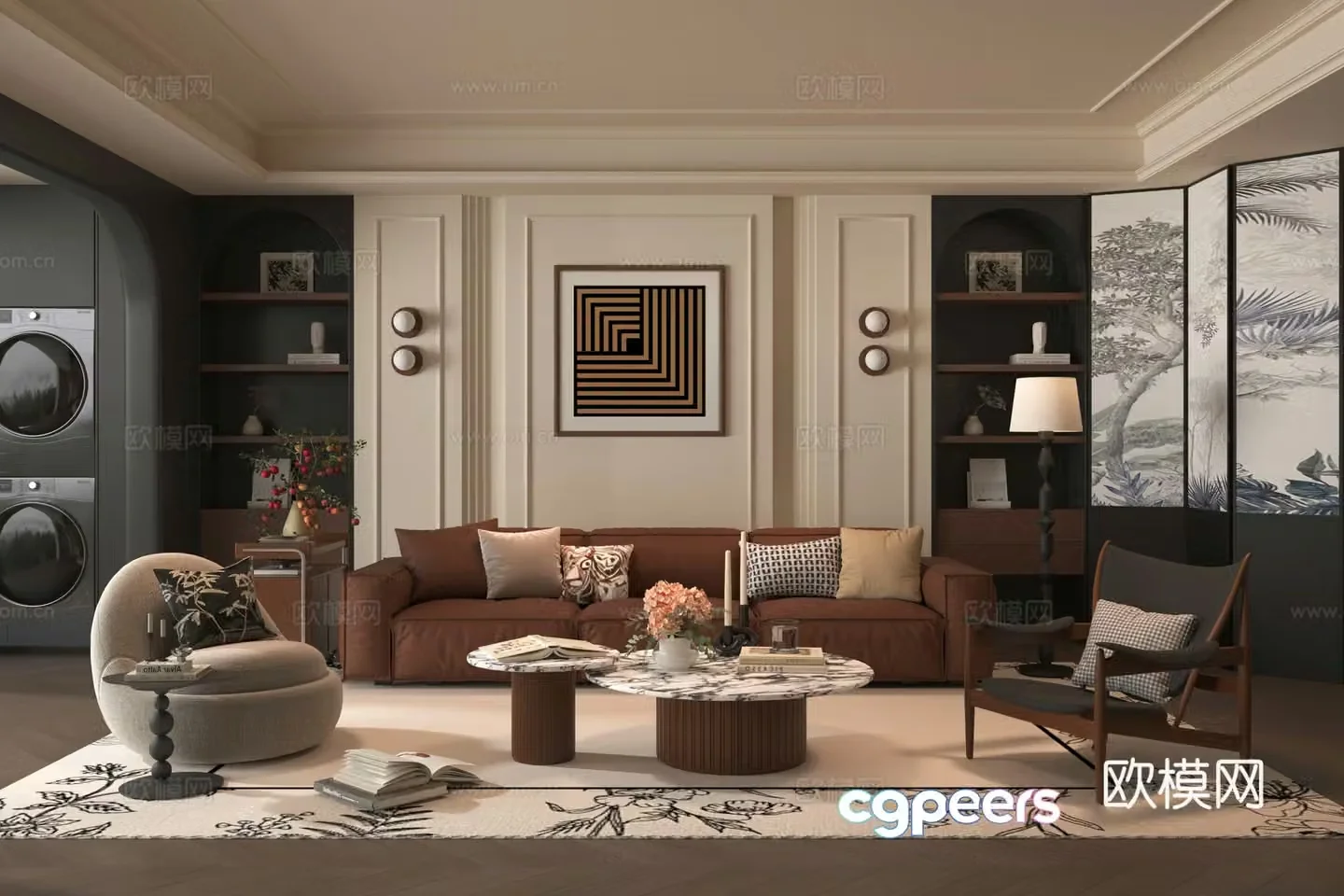Modern living room 3d model