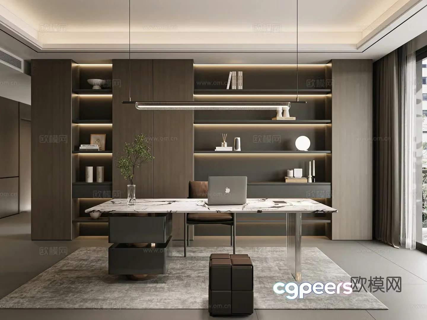 Modern Italian study 3D model