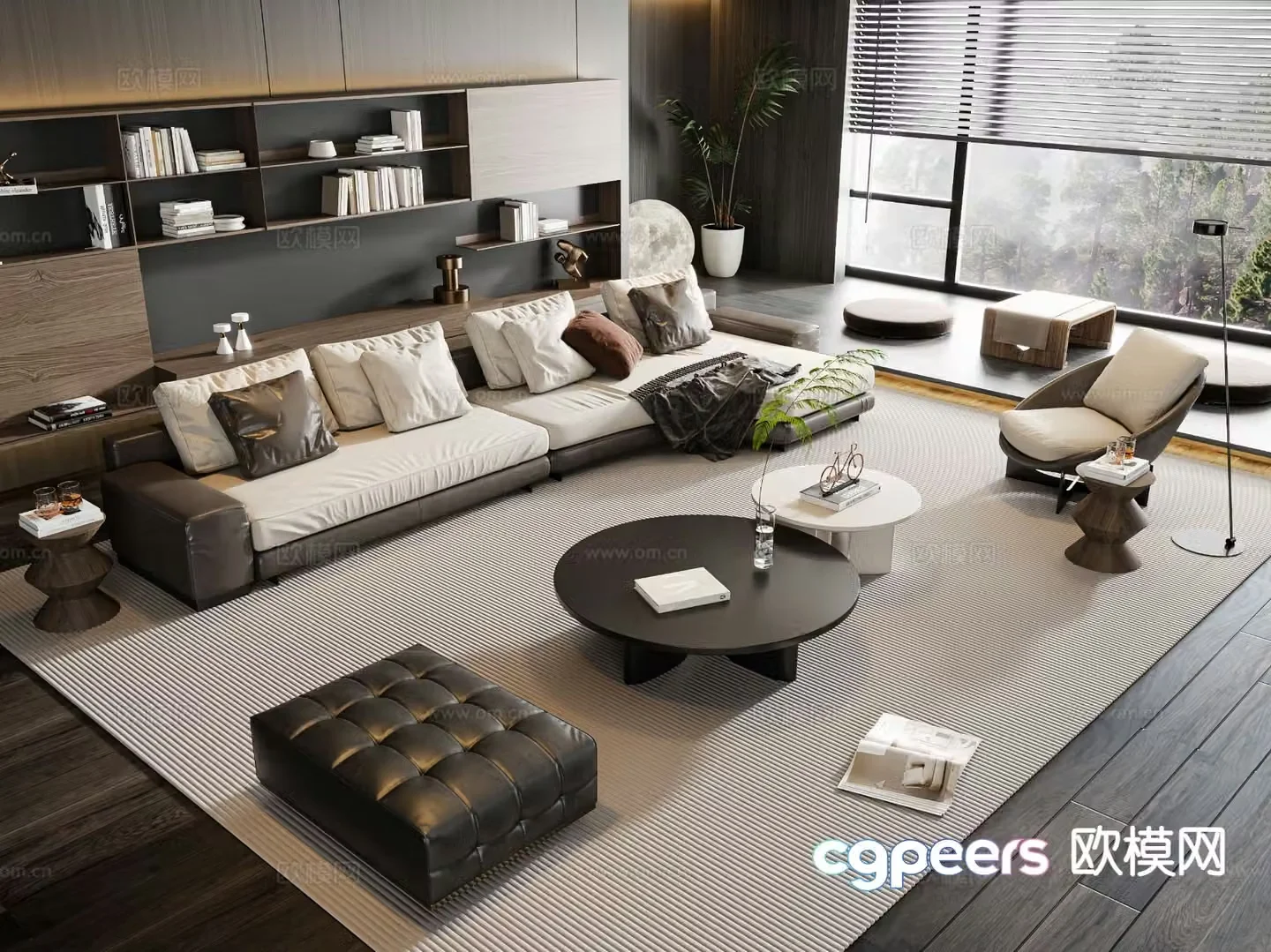 Italian sectional sofa 3d model