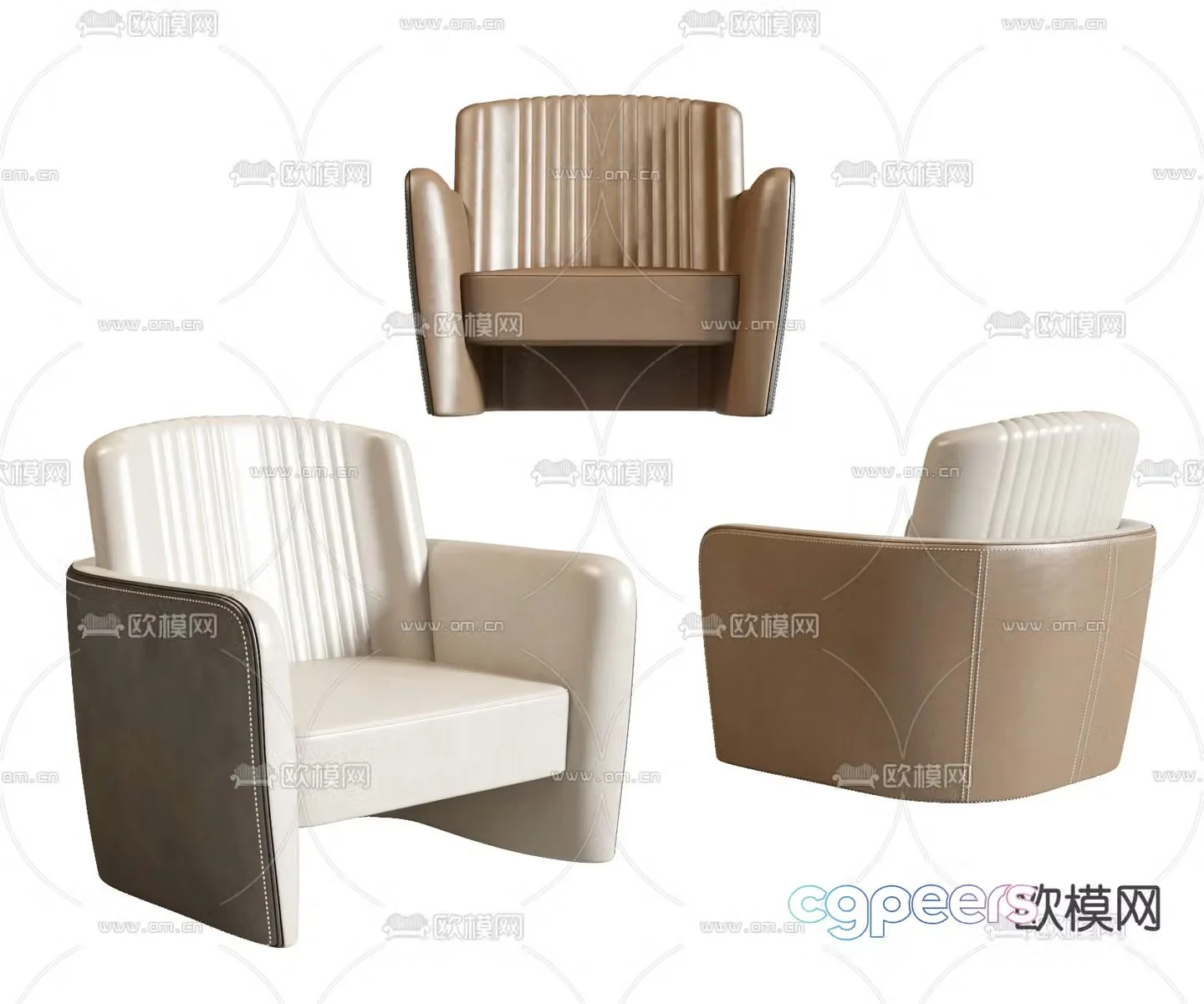 Poliform modern single sofa 3d model