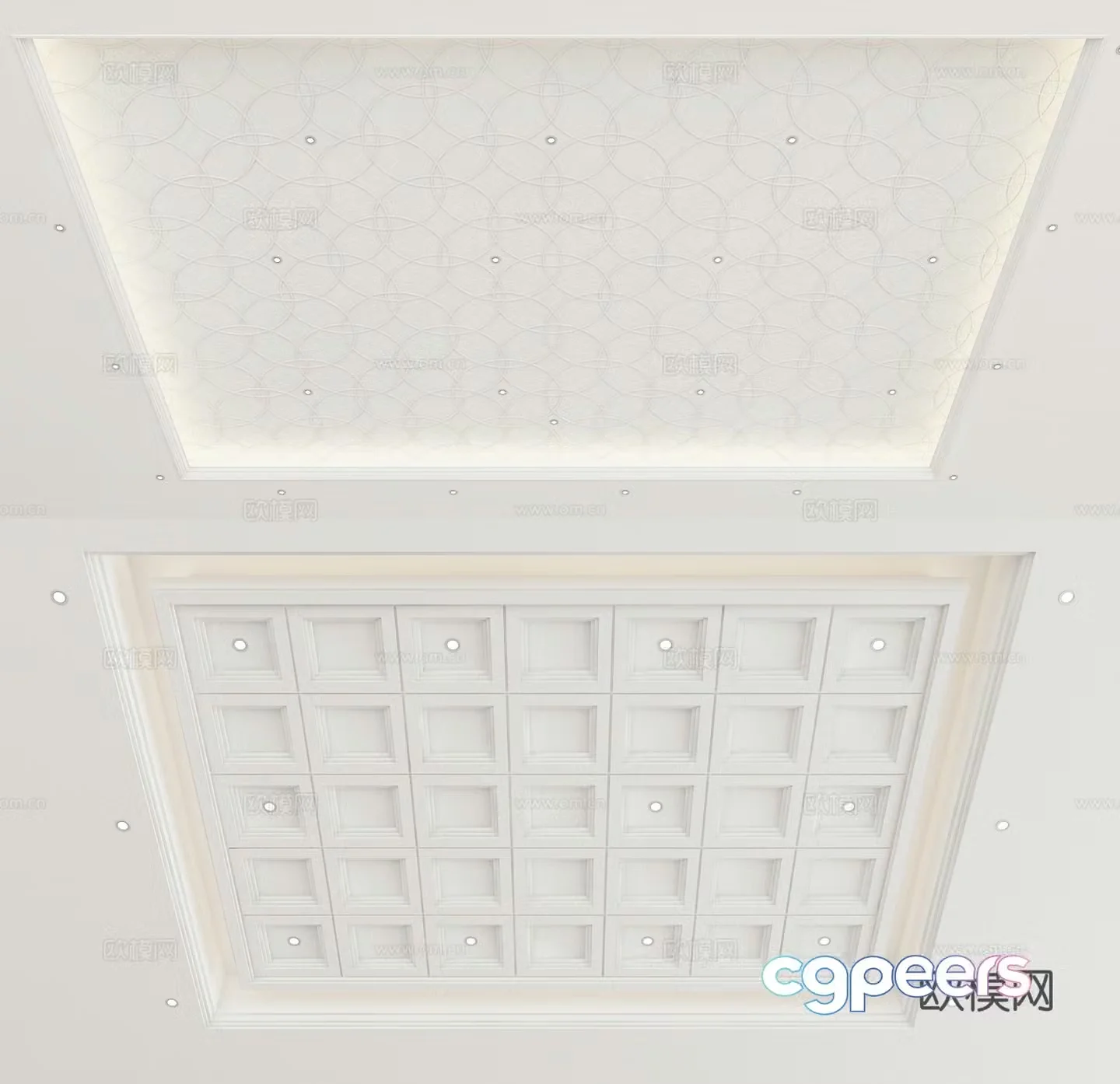 Modern ceiling geometric suspended ceiling 3d model