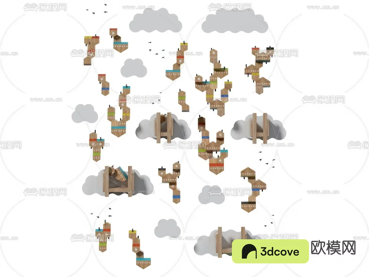 Cartoon cloud pendant wall decoration