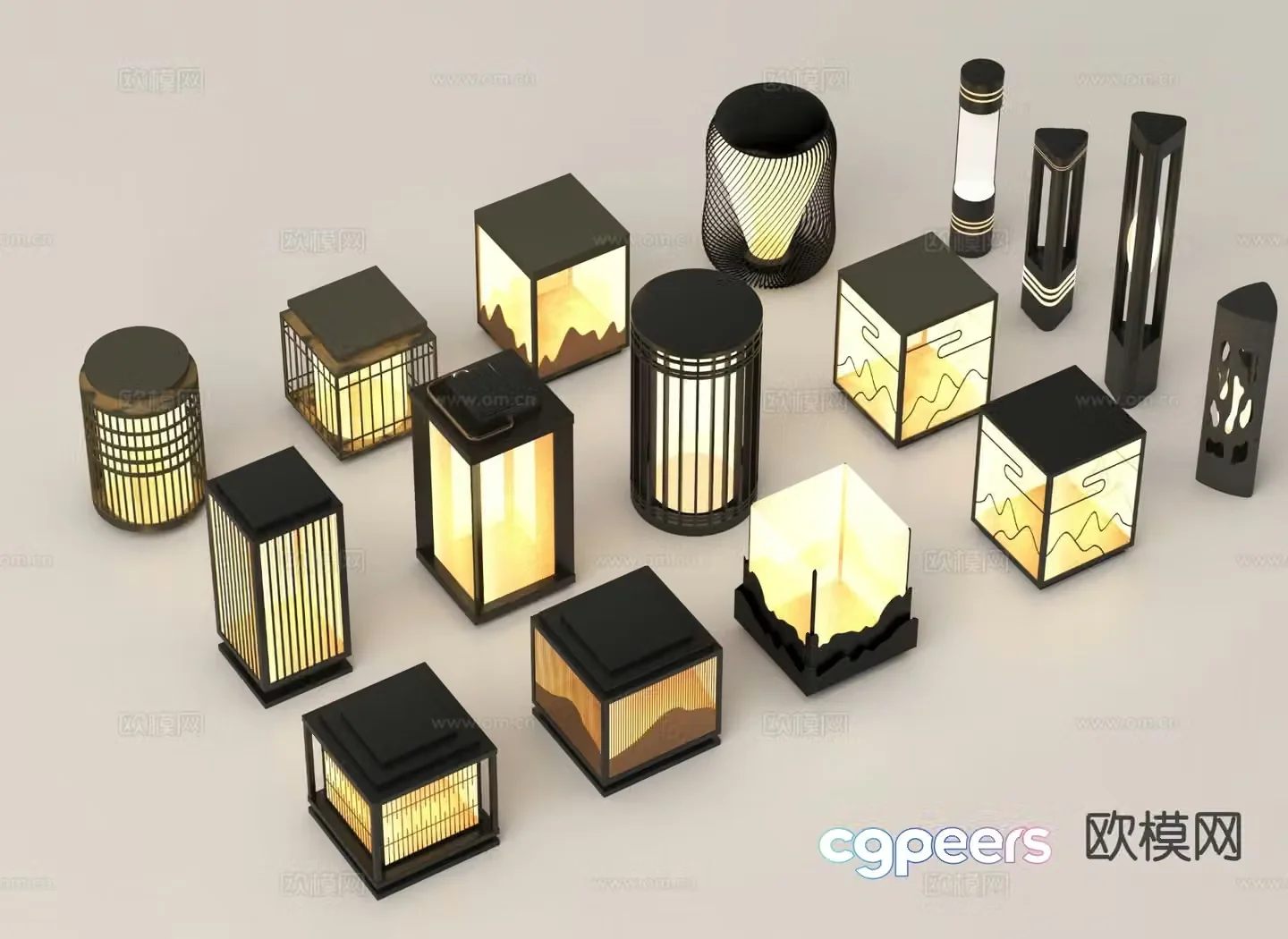 Lawn lamp floor lamp garden lamp garden lamp 3d model