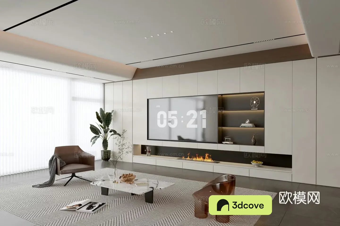 Modern TV wall whole wall cabinet integrated TV cabinet