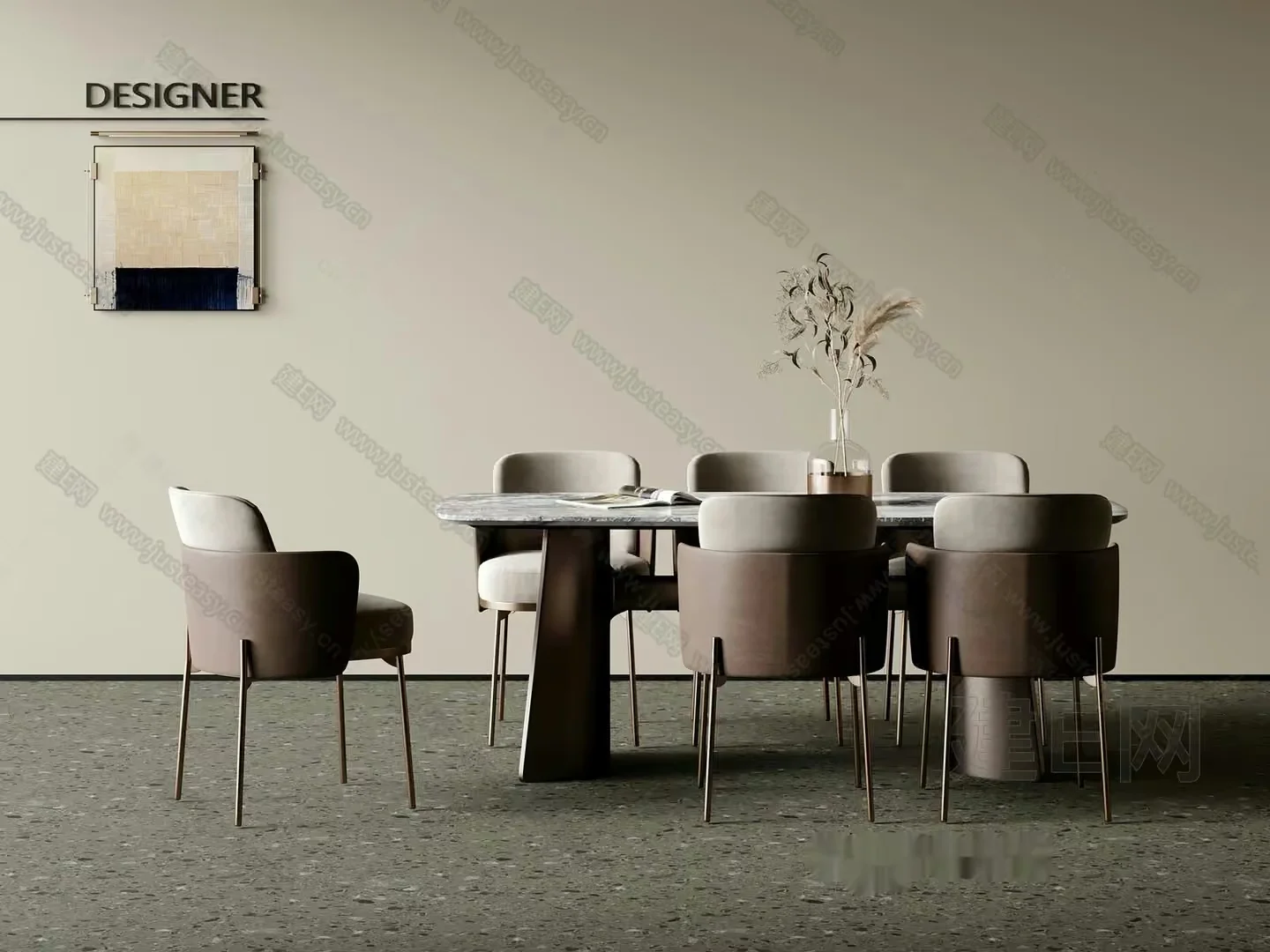 Modern Dining Room 3D Model – 15317 – CORONA Render