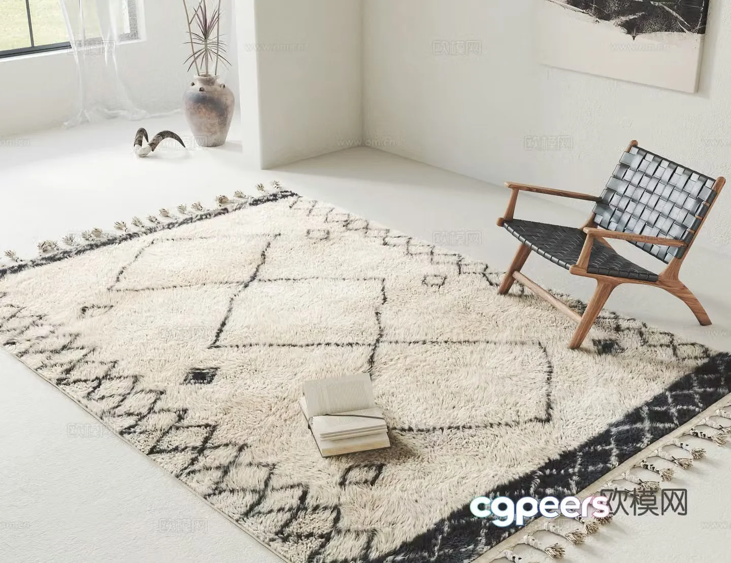 Modern carpet Plush carpet 3d model