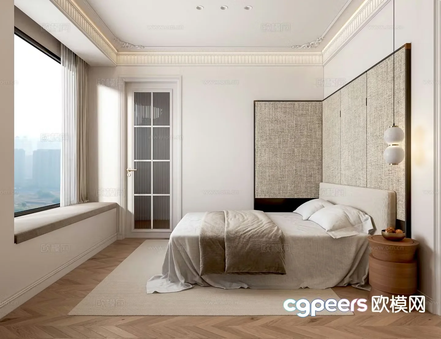 Wabi Sabi bedroom master bedroom 3d model