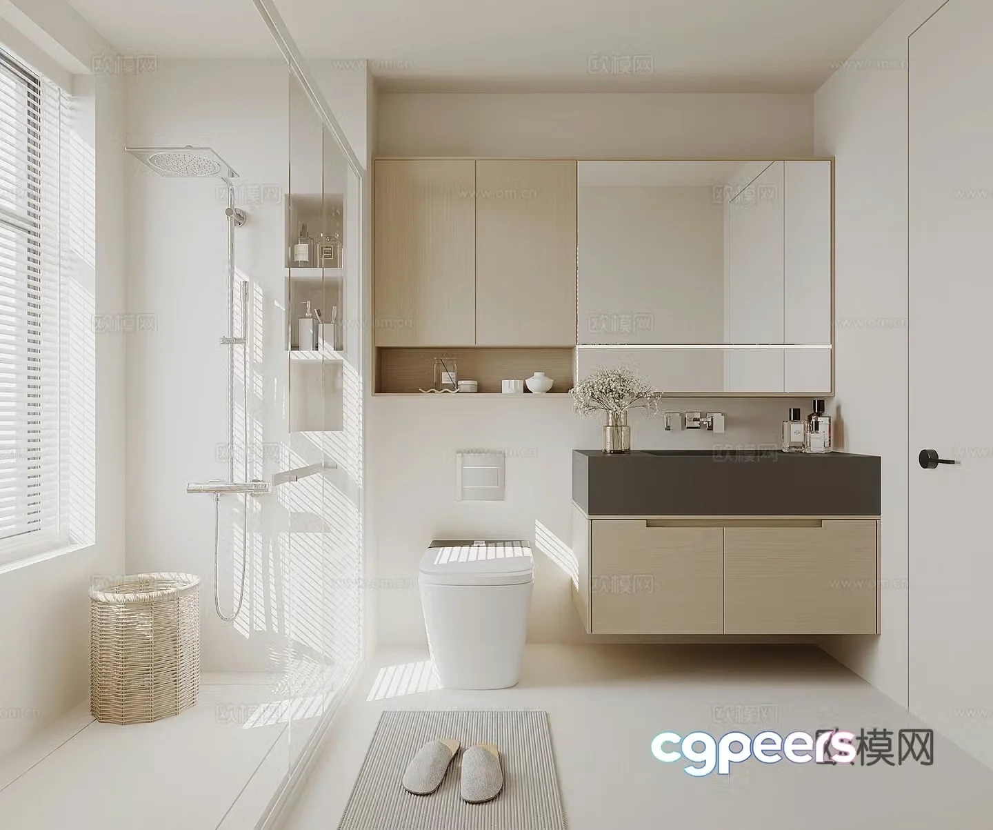 Modern bathroom bathroom 3d model