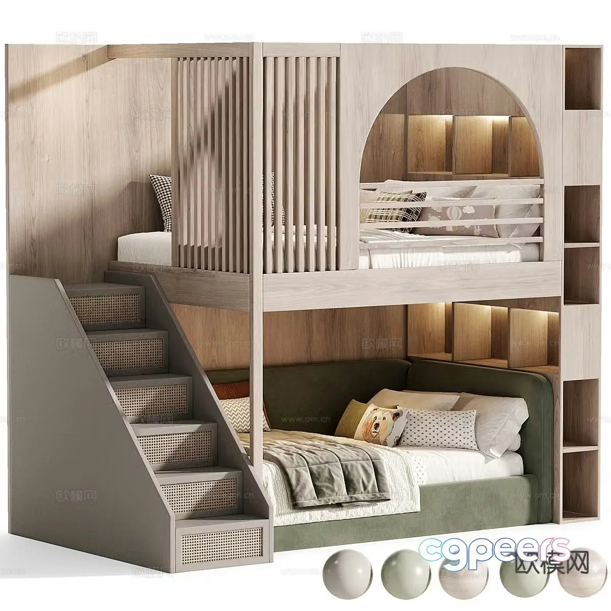 3d model of bunk bed