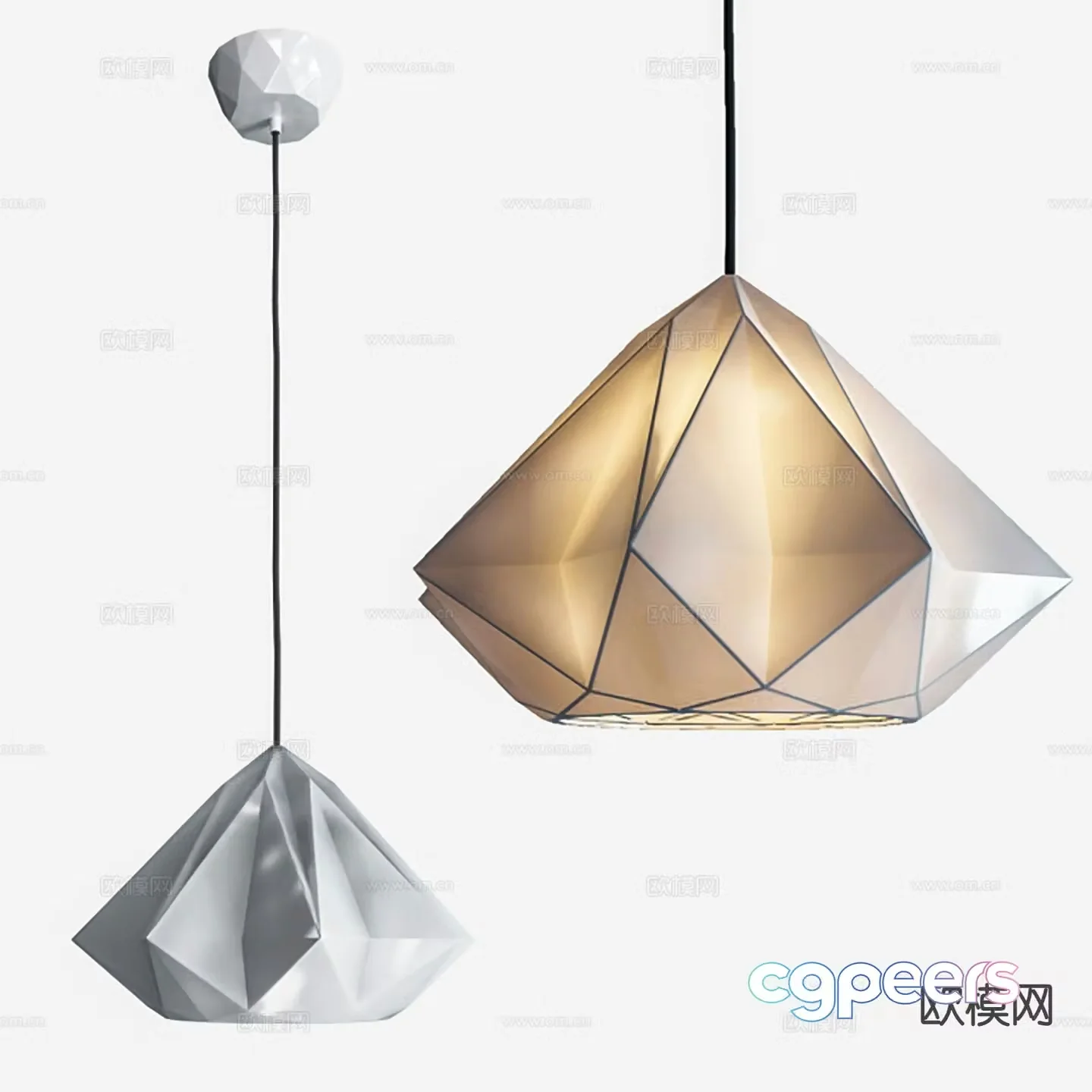 Modern interior chandelier 3d model