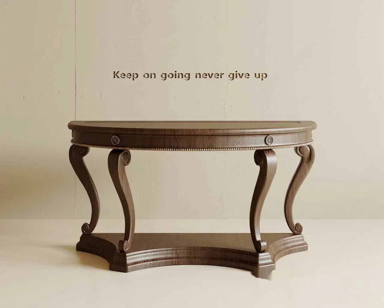 A Table With Curved Legs 3D Model – 9076 – VRAY Render