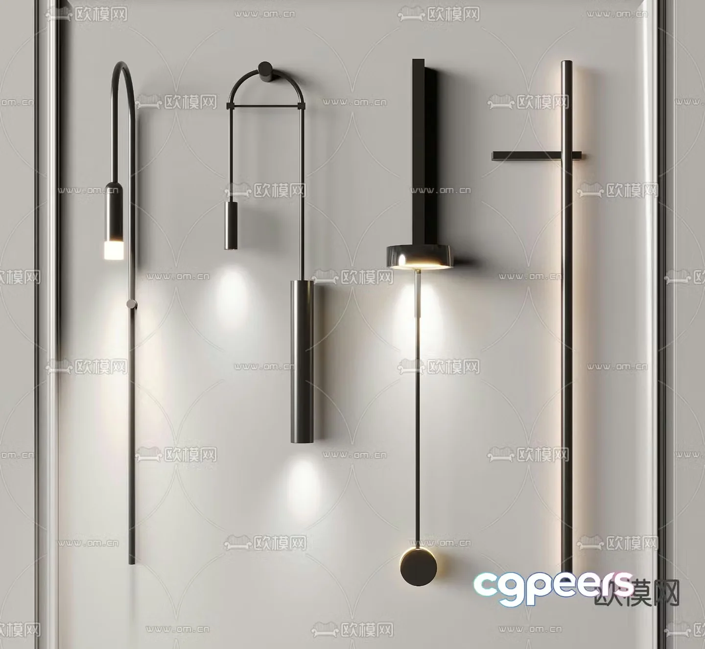 Wall lamp long wall lamp 3d model
