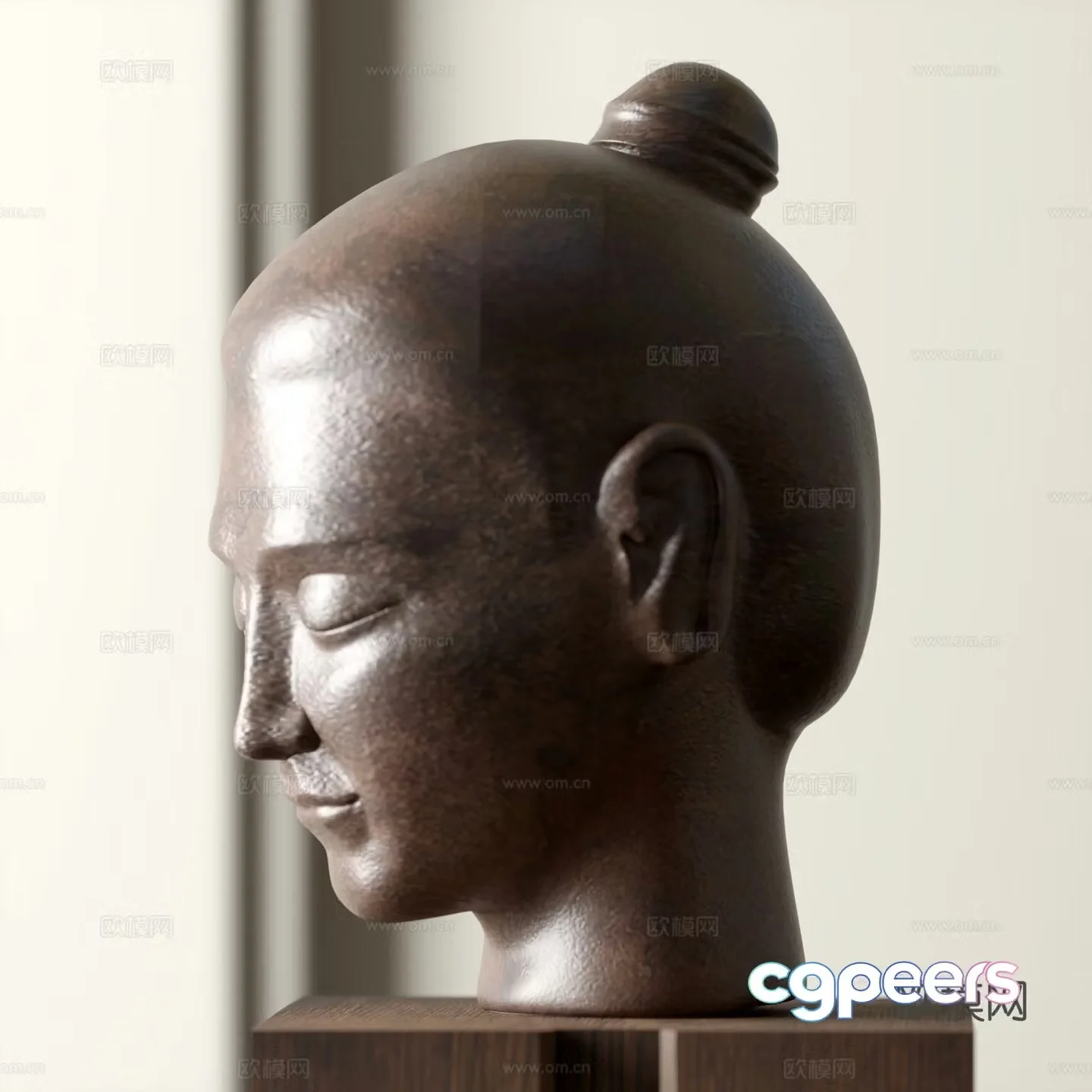 New Chinese character avatar sculpture 3d model