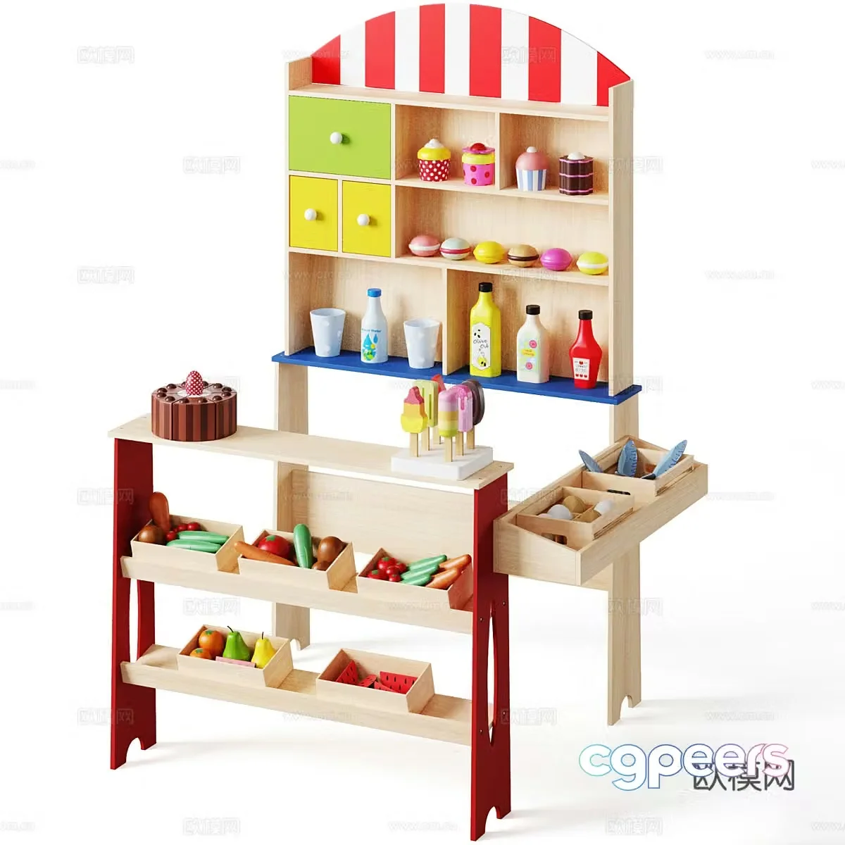 Children’s toy storage cabinet 3d model