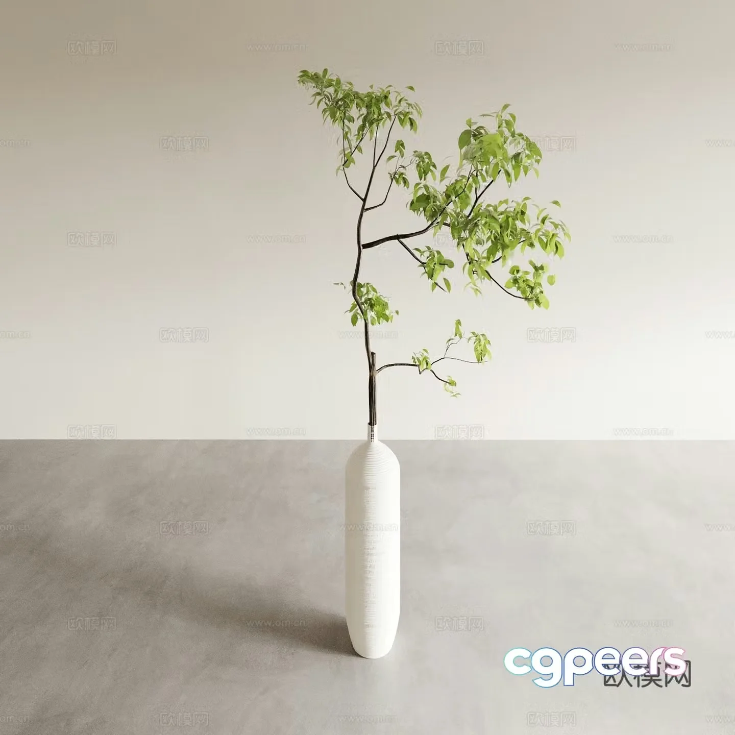 Vase Flower Art Flower Arrangement Green Plant Bonsai Pot Plant Indoor Green Plant Plant Ornament 3D Model