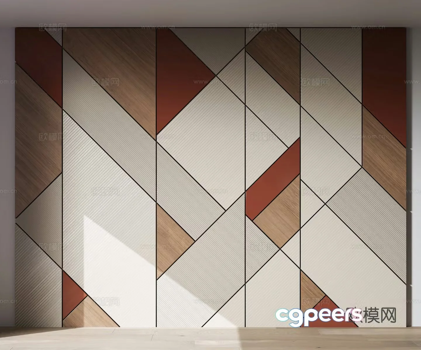 Middle-aged modeling wall Creative background wall Decorative background wall Wall decorative wall panel 3d model