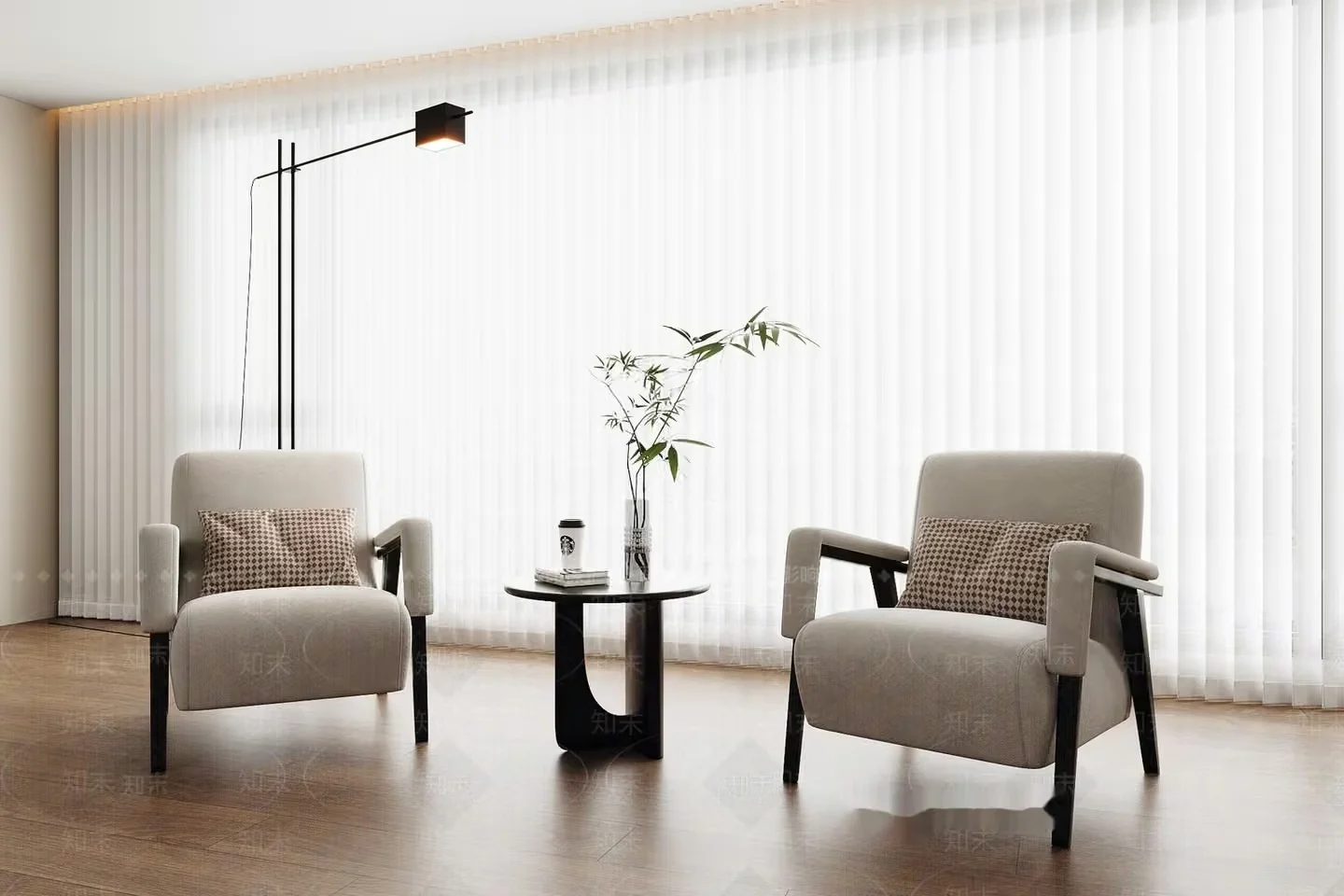 Modern Living Room 3D Model – 3807 – VRAY Render