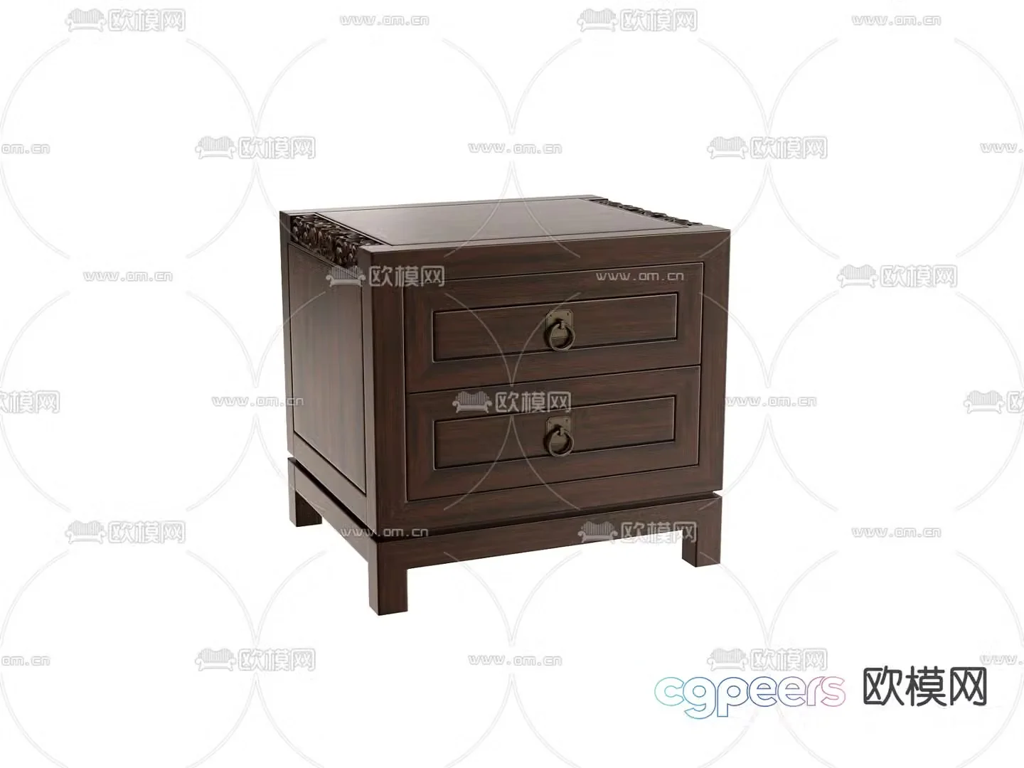 New Chinese style bedside table 3d model