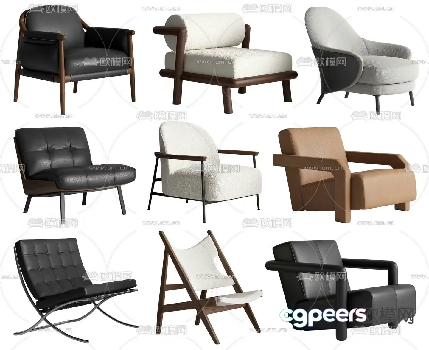 Sofa chair leisure chair armchair 3d model