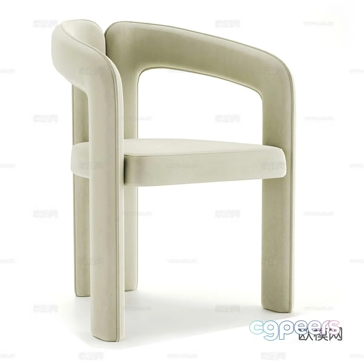 Modern simple chair Simple chair Leisure chair Stool 3d model