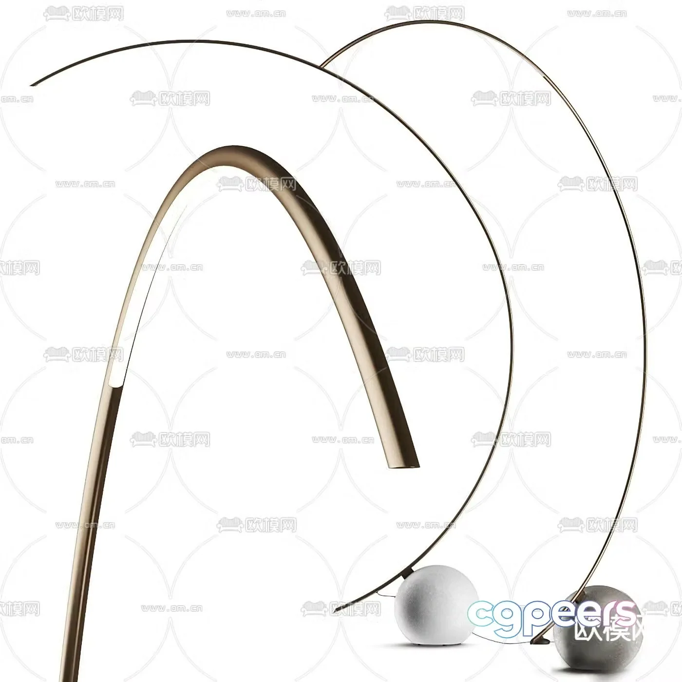 FLOS modern minimalist moon floor lamp 3d model