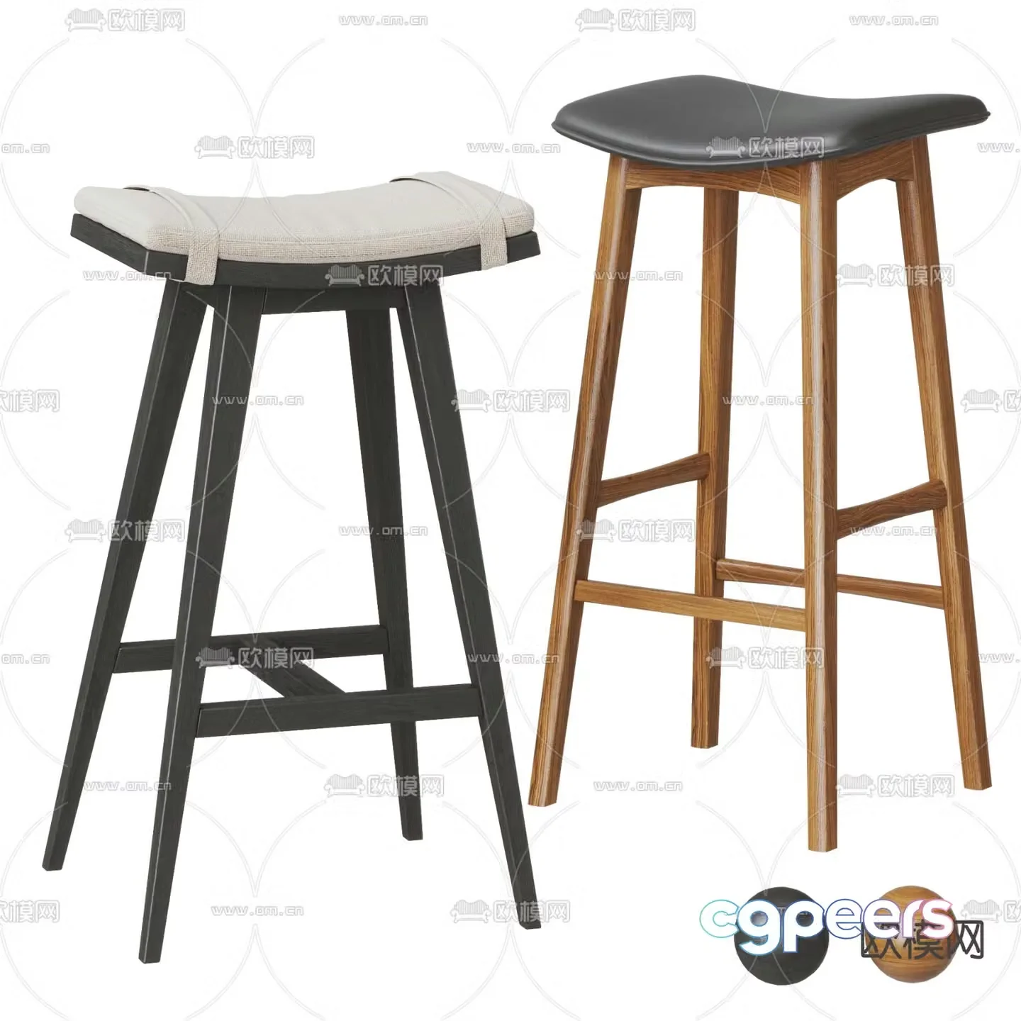 Modern bar stool bar stool 3d model