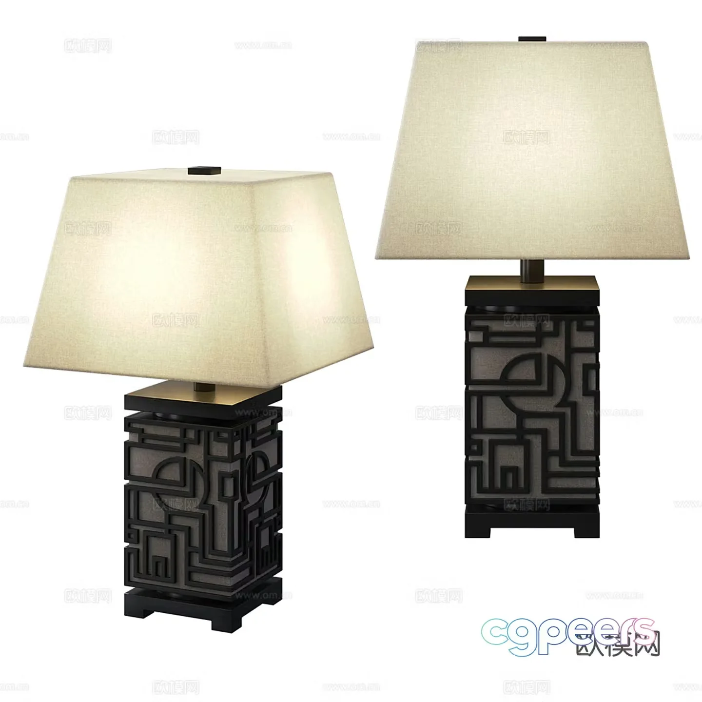 New Chinese desk lamp 3D model