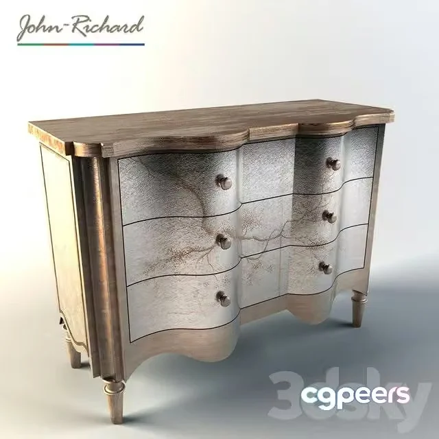 3ds Max Free – John Richard Portobello Serpentine Chest