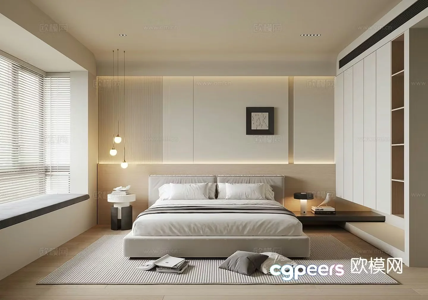 Modern home bedroom 3d model