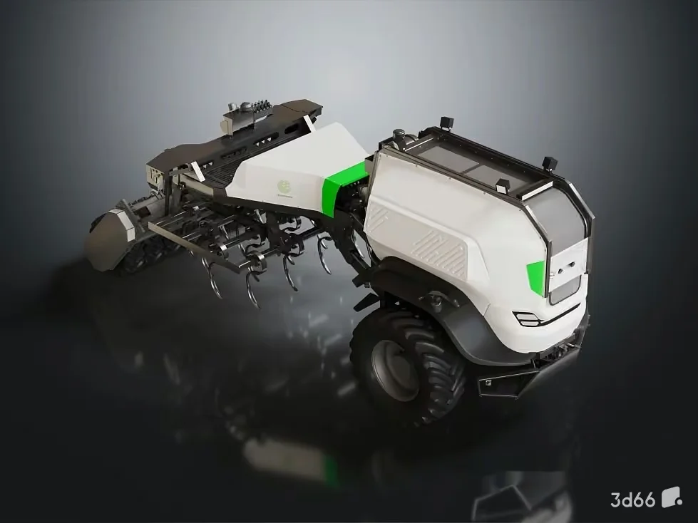A Futuristic-Looking Machine 3D Model – 23642 – VRAY Render